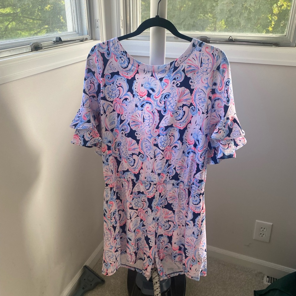 Lilly Pulitzer Lula Romper - High Tide Navy